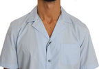 Dolce &amp; Gabbana Blue Short Sleeve 100% Cotton Top Shirt