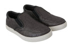 Dolce &amp; Gabbana Gray Leather Flat Caiman Mens Loafers Shoes