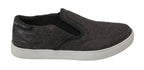 Dolce &amp; Gabbana Gray Leather Flat Caiman Mens Loafers Shoes