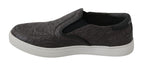 Dolce &amp; Gabbana Gray Leather Flat Caiman Mens Loafers Shoes