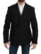 Dolce &amp; Gabbana Black Slim Fit Jacket Coat Wool Blazer