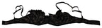 Ermanno Scervino Black Mesh Balconette Bra Nylon Underwear