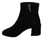 Dolce &amp; Gabbana Black Suede Love Is Beauty Boots Shoes
