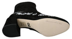Dolce &amp; Gabbana Black Suede Love Is Beauty Boots Shoes