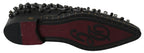 Dolce & Gabbana Black Leather Crystals Dress Broque Shoes