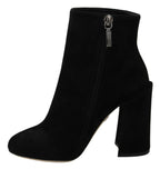 Dolce &amp; Gabbana Black Suede Love Is Beauty Boots Shoes