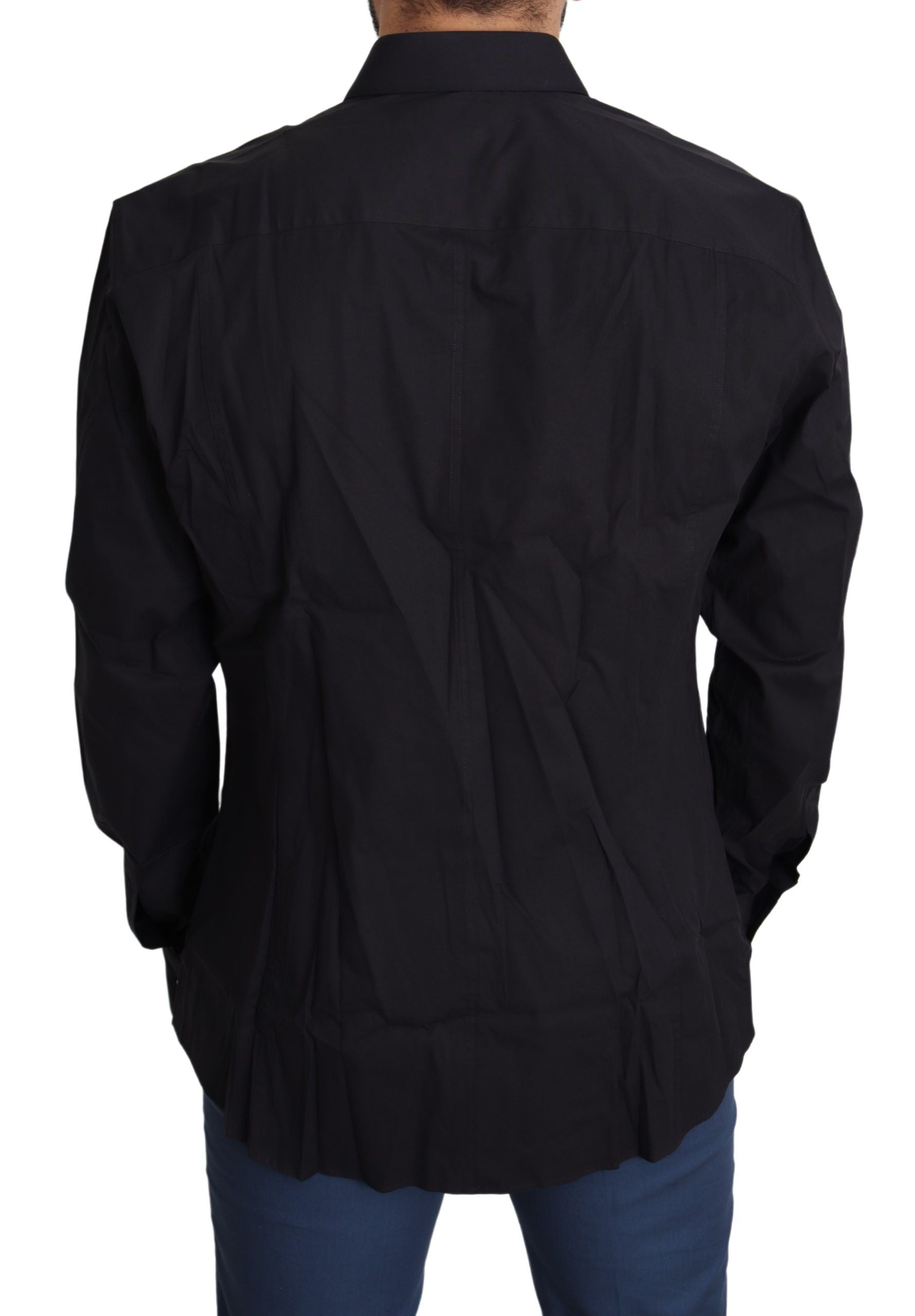Dolce &amp; Gabbana Black Cotton Stretch Dress SICILY Shirt