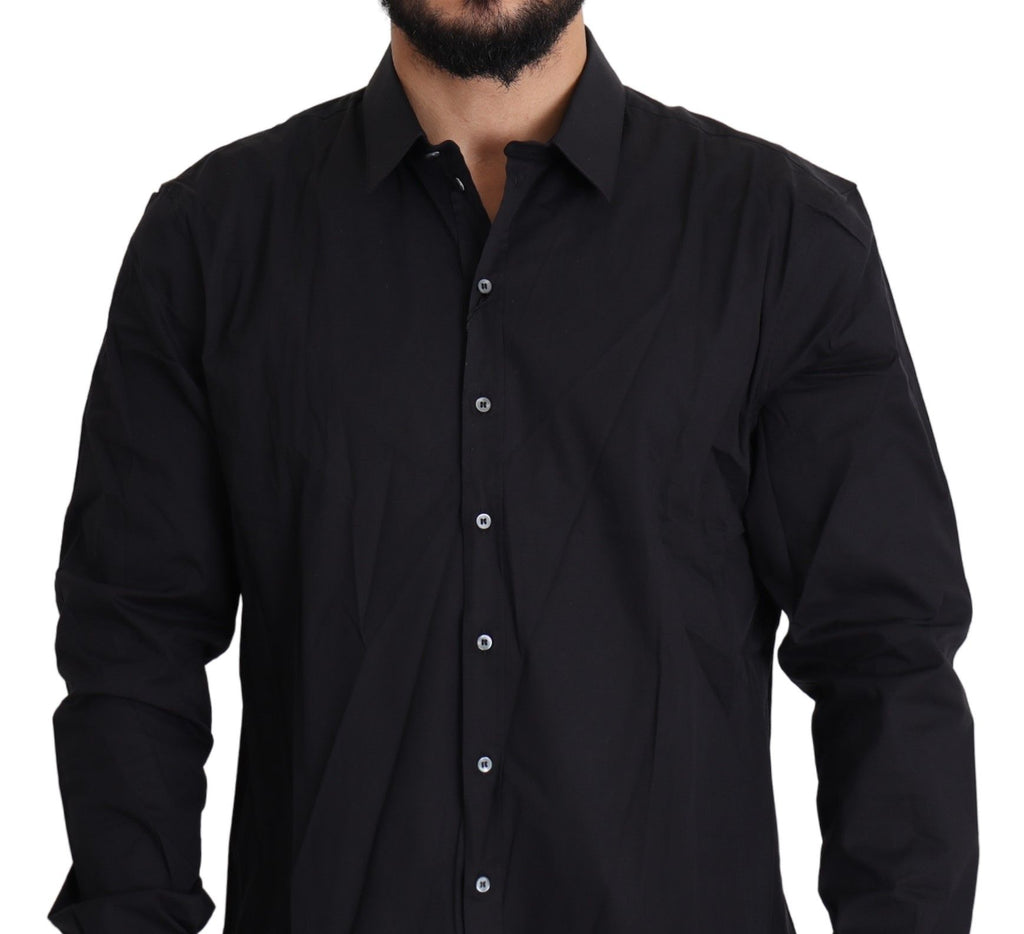 Dolce &amp; Gabbana Black Cotton Stretch Dress SICILY Shirt