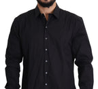 Dolce &amp; Gabbana Black Cotton Stretch Dress SICILY Shirt