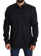 Dolce &amp; Gabbana Black Cotton Stretch Dress SICILY Shirt