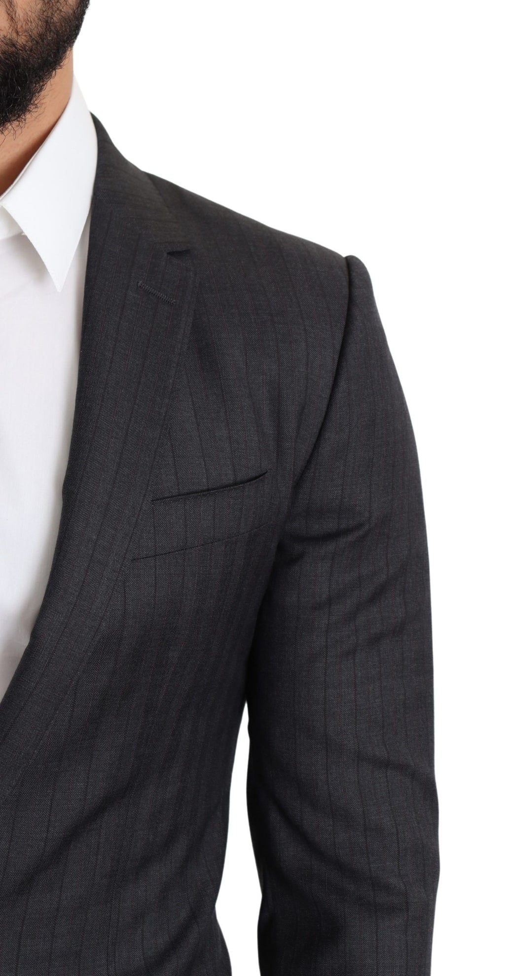 Dolce &amp; Gabbana Black Wool Single Breasted Coat MARTINI Blazer