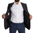 Dolce &amp; Gabbana Black Wool Single Breasted Coat MARTINI Blazer