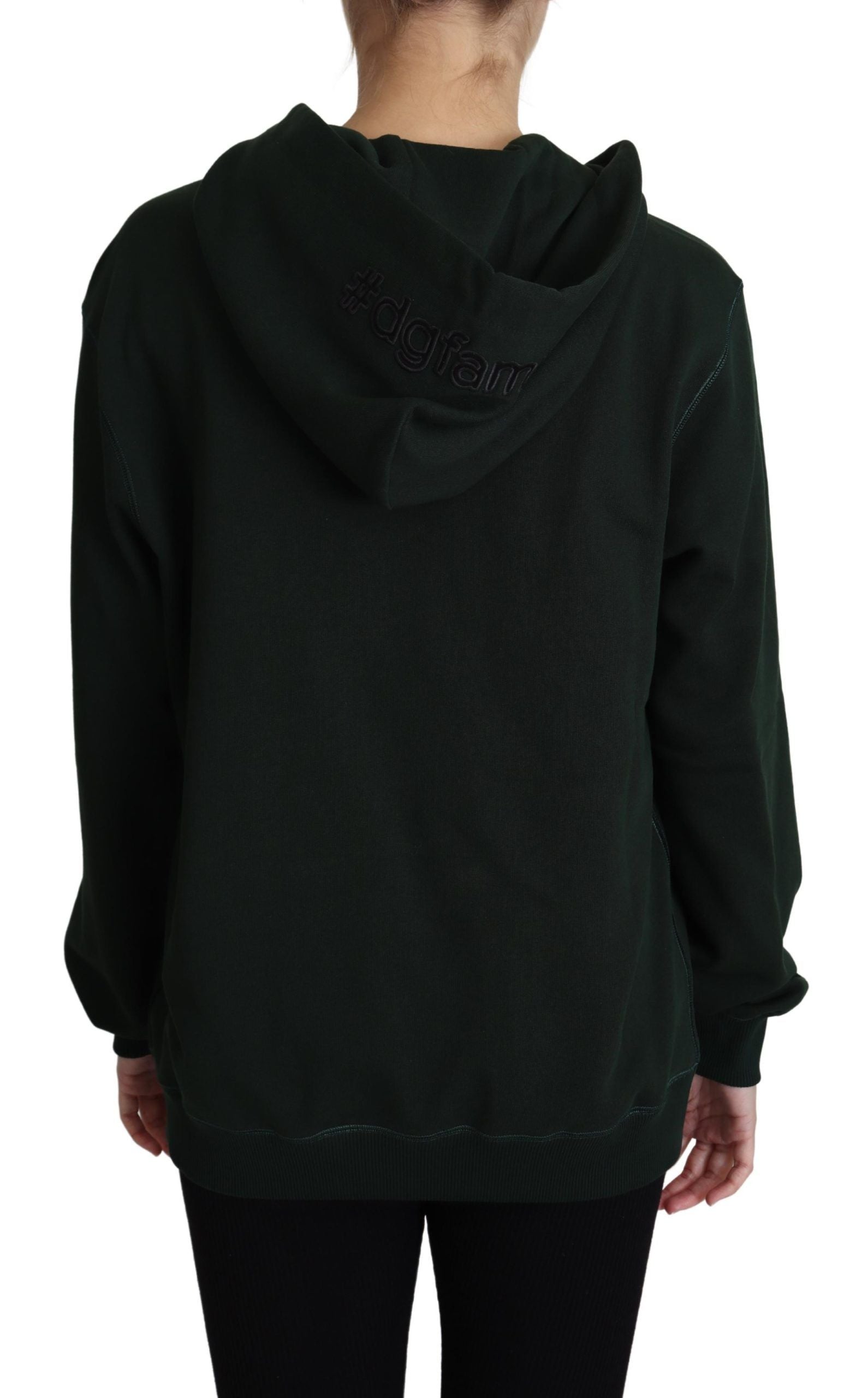 Dolce &amp; Gabbana Dark Green Crown Embroidery Hoodie