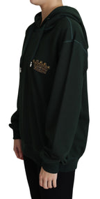 Dolce &amp; Gabbana Dark Green Crown Embroidery Hoodie