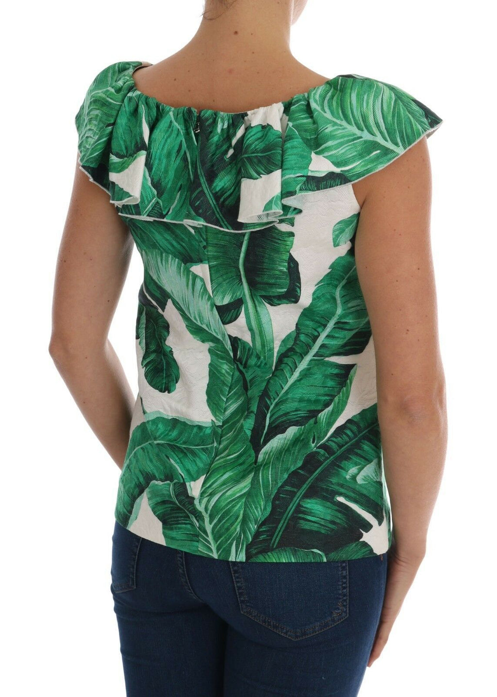 Dolce &amp; Gabbana Pineapple Banana Sequins Blouse T-shirt