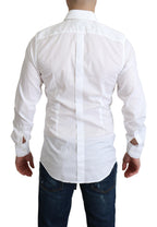 Dolce &amp; Gabbana White Cotton Long Sleeves Formal Shirt