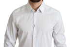 Dolce &amp; Gabbana White Stripes Cotton Formal Dress Shirt