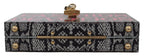 Dolce & Gabbana Gray Fashion Devotion Clutch Plexi SICILY BOX Purse