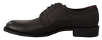 Dolce &amp; Gabbana Black Leather Lace Up Mens Formal Derby Shoes