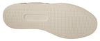 Dolce &amp; Gabbana White Suede Leather Mens Low Tops Sneakers