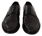 Dolce &amp; Gabbana Black Leather Exotic Skins Formal Shoes