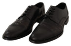 Dolce &amp; Gabbana Black Leather Exotic Skins Formal Shoes