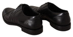 Dolce &amp; Gabbana Black Leather Exotic Skins Formal Shoes