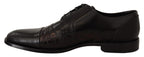 Dolce &amp; Gabbana Black Leather Exotic Skins Formal Shoes