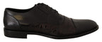 Dolce &amp; Gabbana Black Leather Exotic Skins Formal Shoes