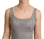 Dolce &amp; Gabbana Gray Cotton Modal Tank Top T-shirt