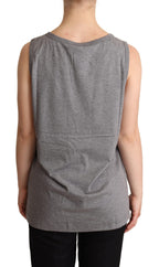 Dolce &amp; Gabbana Gray Sleeveless Round Neck Tank Top T-shirt
