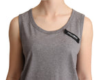 Dolce &amp; Gabbana Gray Sleeveless Round Neck Tank Top T-shirt
