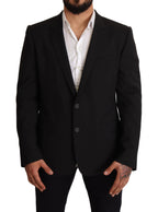 Dolce &amp; Gabbana Black Striped MARTINI Jacket Blazer