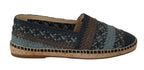 Dolce &amp; Gabbana Blue Gray Slip On Buffalo Espadrille Shoes