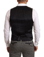 Dolce &amp; Gabbana Black White Check 3 Piece Set MARTINI Suit