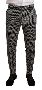 Dolce &amp; Gabbana Black White Check 3 Piece Set MARTINI Suit