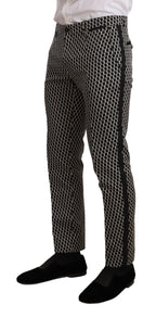 Dolce &amp; Gabbana Black White Check 3 Piece Set MARTINI Suit