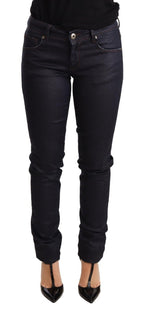 Ermanno Scervino Blue Low Waist Skinny Slim Trouser Cotton Jeans