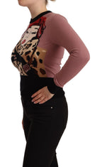 Dolce &amp; Gabbana Pink Cashmere Crewneck Tailoring Pullover Sweater