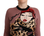 Dolce &amp; Gabbana Pink Cashmere Crewneck Tailoring Pullover Sweater