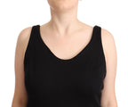 Ermanno Scervino Black Cotton Sleeveless Tank Casual Top