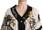 Dolce &amp; Gabbana White Cotton Crystal Charms Love Shirt
