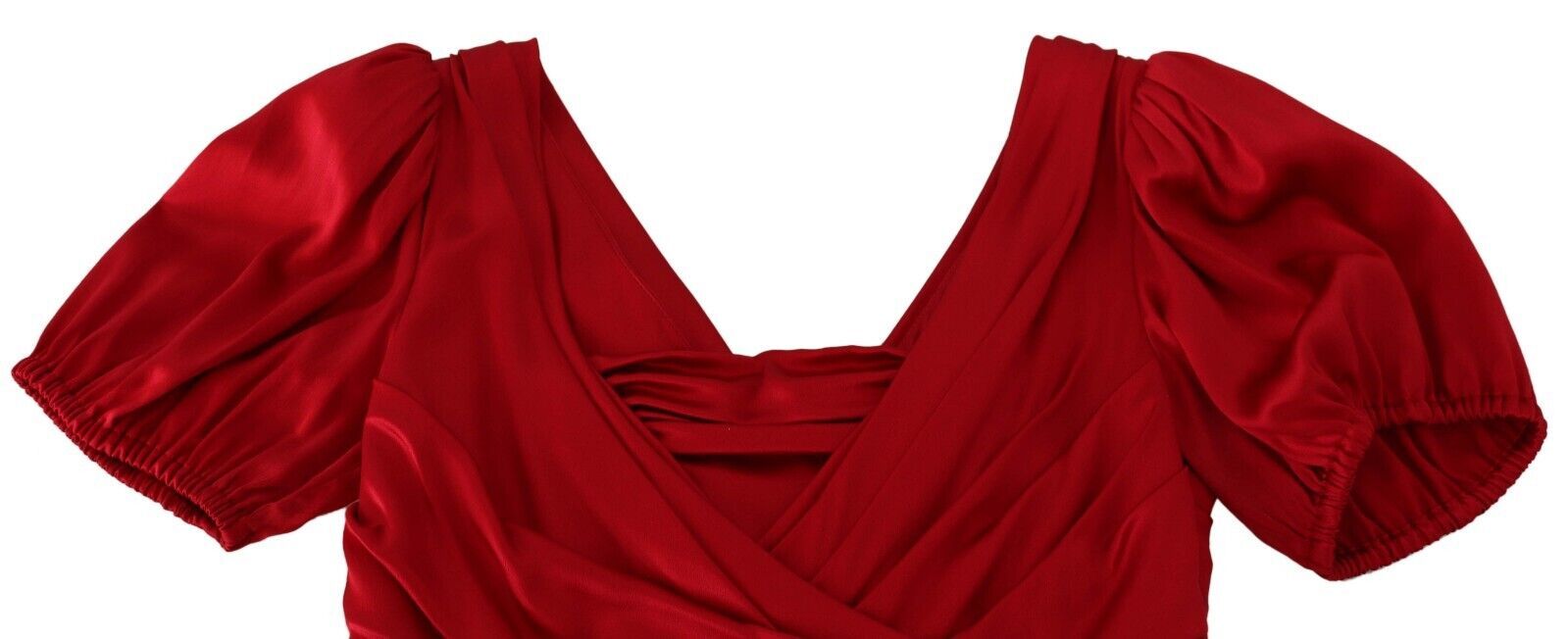 Dolce &amp; Gabbana Red Silk Stretch Sheath Mermaid Gown Dress