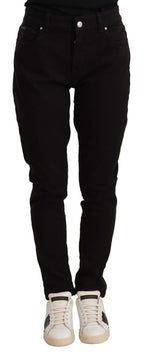 Dolce &amp; Gabbana Black Skinny Slim Denim Cotton Stretch Jeans