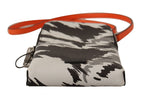 Dolce &amp; Gabbana Gray Leather Cross Body Neck Strap Card Pocket Wallet