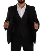 Dolce &amp; Gabbana Black Slim Fit 2 Piece SICILY Blazer
