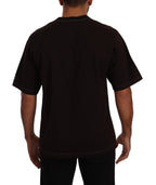Dolce &amp; Gabbana Bordeaux Cotton L-Amore Print Crewneck T-shirt