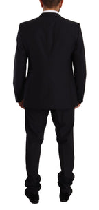 Dolce &amp; Gabbana Blue GOLD Wool Single Breasted 2 Piece Suit
