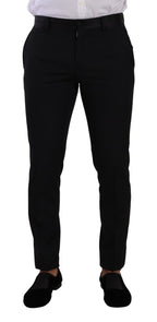 Dolce & Gabbana Black Fantasy GOLD Wool Slim Fit 2 Piece Suit