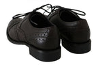Dolce &amp; Gabbana Brown Leather Wingtip Derby Formal Shoes